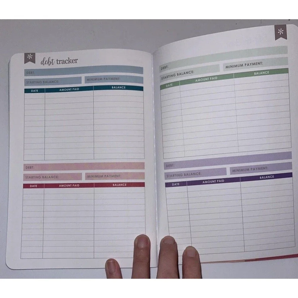 Erin Condren Budget Book 13 Month Planner Geometric Rainbow 8.5 in x 5.75 in